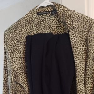 Small Button up and sz 8 stretchy slacks